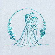 Wedding Couple Line Art