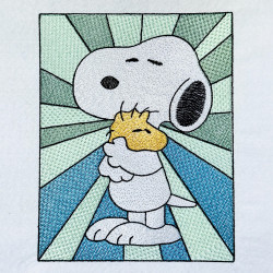 Nosey Dog And Woodstock Friendship