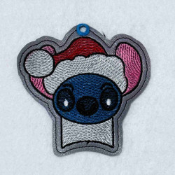 Christmas Stitch ITH Keyfob