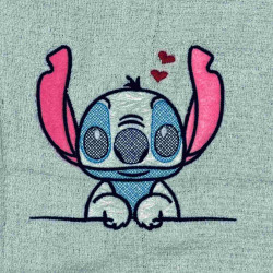 Stitch With Hearts Embossed Applique
