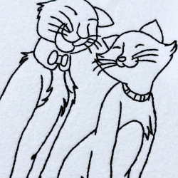 Cat Family Line Art