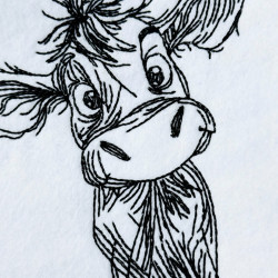 Cute Cow Line Art