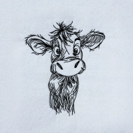 Cute Cow Line Art