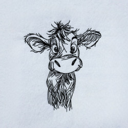 Cute Cow Line Art