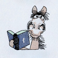 Funny Donkey With Book
