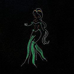 Arabian Princess Line Art