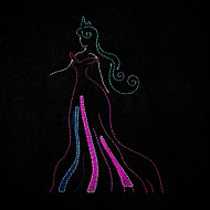 Crown Princess Line Art Design