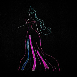 Crown Princess Line Art Design