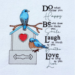Be Laugh Love Birdhouse Quote