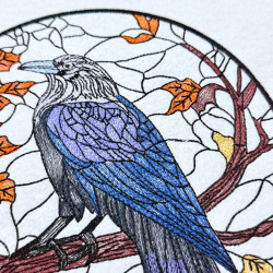 Stained Glass Raven
