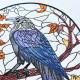 Stained Glass Raven