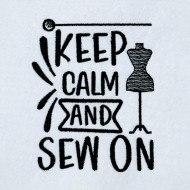 Calm And Sew On Quote
