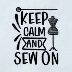 Calm And Sew On Quote
