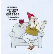 Lots Of Glasses Funny Lady Saying