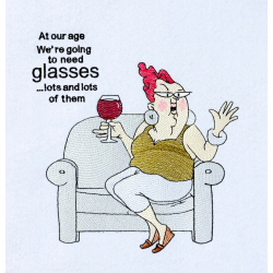 Lots Of Glasses Funny Lady Saying