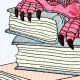 Horned Dragon on Books Horned Dragon on Books