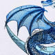Blue Scaled Dragon on Moon Blue Scaled Dragon on Moon