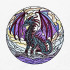 Stained Glass Dragon Mountainscape