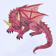 Sleeping Horned Dragon