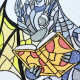Studious Stained Glass Baby Dragon Studious Stained Glass Baby Dragon
