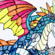 Baby Dragon on Books Reading Baby Dragon on Books Reading