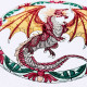 Roaring Dragon Floral Border Roaring Dragon Floral Border