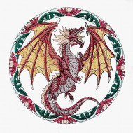 Roaring Dragon Floral Border