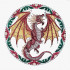 Roaring Dragon Floral Border