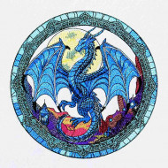 Celestial Moon Dragon Medallion