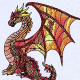 Large Winged Fire Dragon Large Winged Fire Dragon