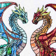 Sapphire and Fire Dragon on Book Sapphire and Fire Dragon on Book
