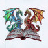 Sapphire and Fire Dragon on Book