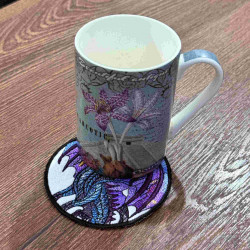 Stained Glass Dragon ITH Coaster