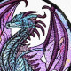 Stained Glass Dragon ITH Coaster