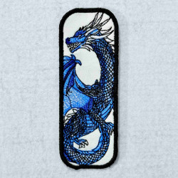 Blue Scaled Dragon ITH Bookmark