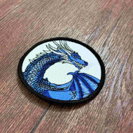 Blue Scaled Dragon ITH Coaster