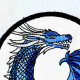 Blue Scaled Dragon ITH Coaster