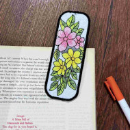 Floral ITH Bookmark