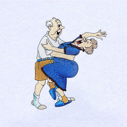 Dancing Elderly Couple
