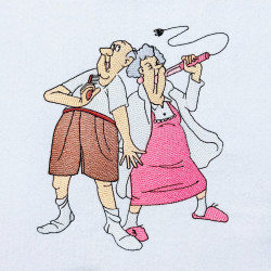 Funny Old Couple In Love - Free with $20 Purchase
