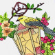 Bird On Floral Lantern Bird On Floral Lantern
