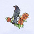 Crow On Flowers