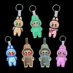 Furry Animal Doll Key Fob Pack