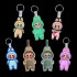 Furry Animal Doll Key Fob Pack
