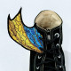 Gold Dragon ITH Shoe Wing