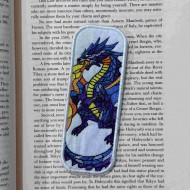 Stained Glass Fire Dragon ITH Bookmark
