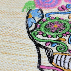Half Floral Skull