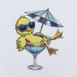 Duck With Cocktail Glass