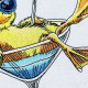 Duck With Cocktail Glass