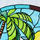 Stained Glass Beach Scene